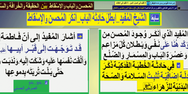 الشيخ-المفيد-يؤكد-نفي-مزاعم-الاسقاط-وعصرة-الباب