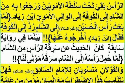 الرأس .من كربلاء إلى الكوفة إلى الشام إلى الكوفة إلى النجف